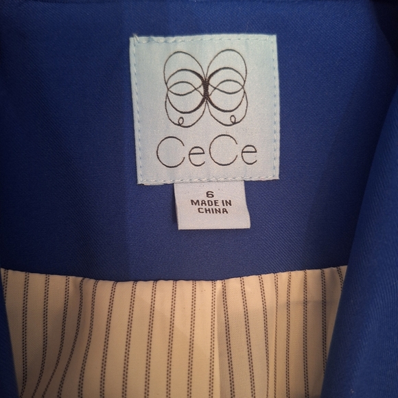 NWOT CeCe royal blue blazer PRISTINE oversized sz 6 - Picture 12 of 16